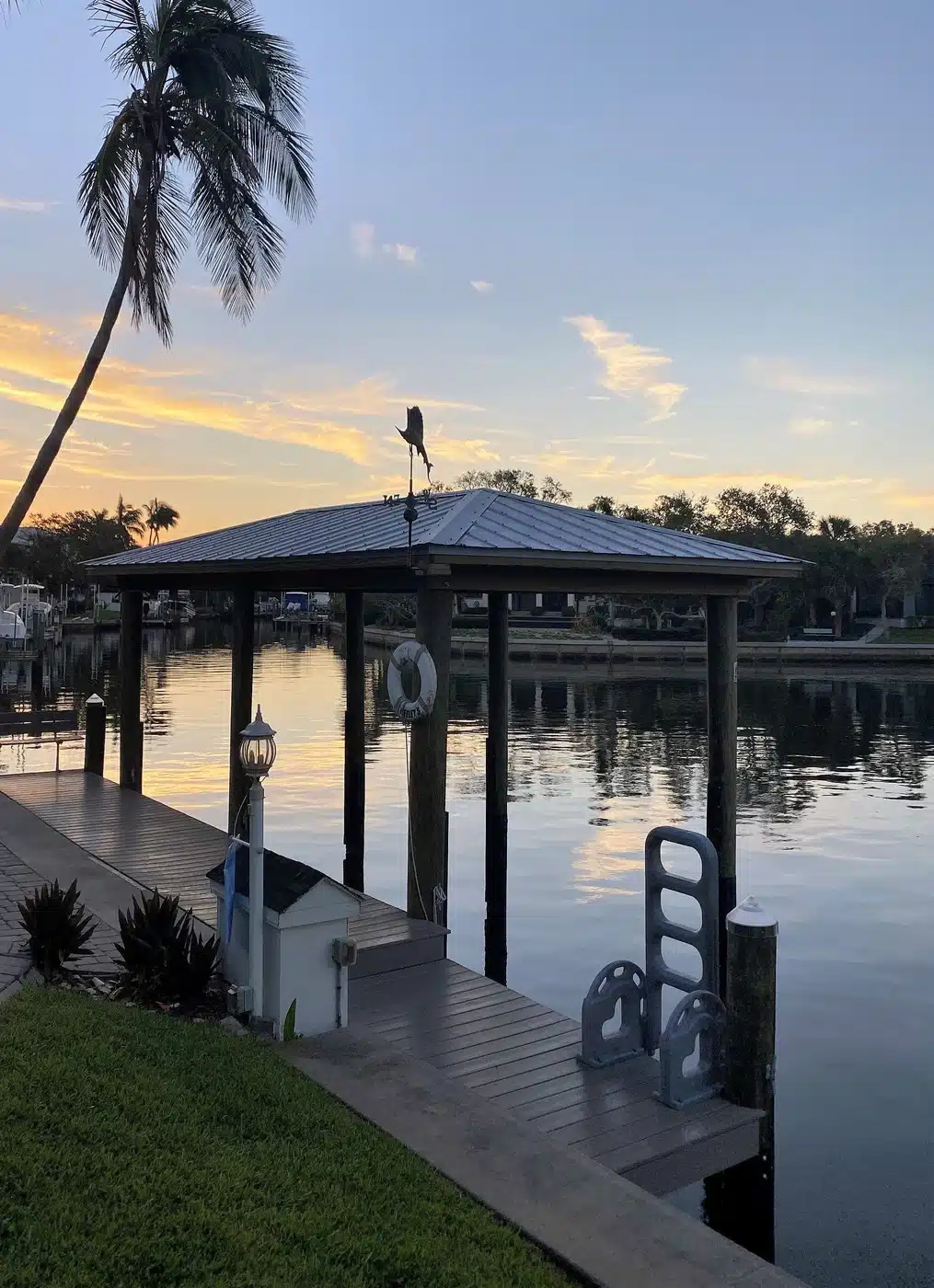 Siesta Key Boat House Azek Dock 10000 Lb Boat Lift
